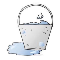 cartoon bucket of water