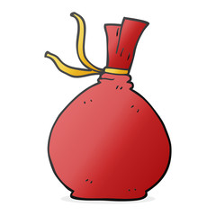 cartoon christmas santa sack