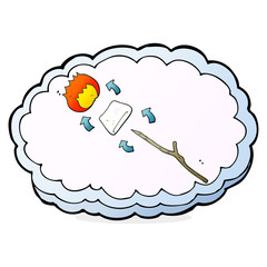 cartoon toasted marshmallow process