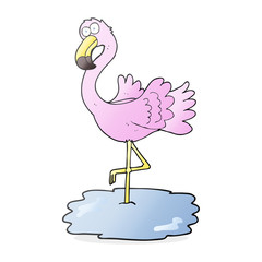 cartoon flamingo