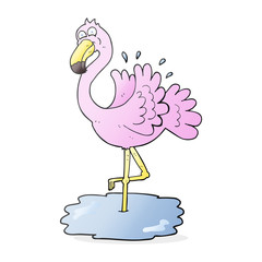 cartoon flamingo