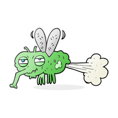 cartoon gross farting fly