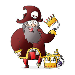 cartoon pirate captain