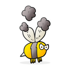 cartoon angry bee