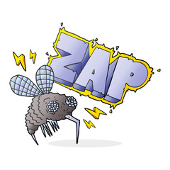 cartoon fly zapped