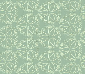 Abstract curly seamless pattern