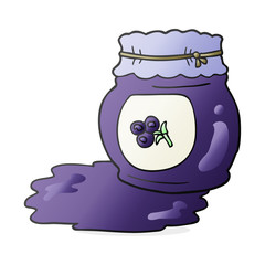 cartoon blueberry jam