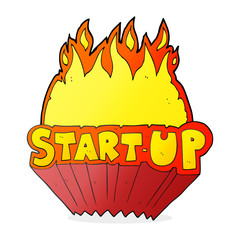 cartoon startup symbol