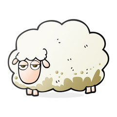 cartoon muddy winter sheep