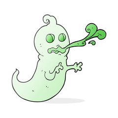 cartoon slimy ghost