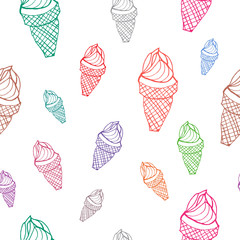 Seamless pattern Ice cream