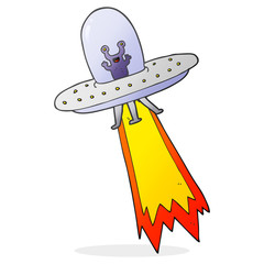 cartoon flying saucer