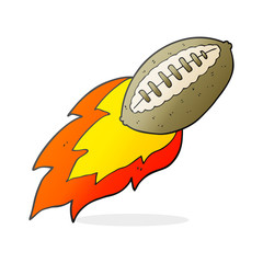 cartoon flying football