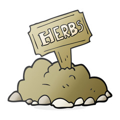 cartoon herbs sign