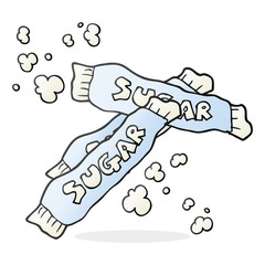 cartoon packets of sugar