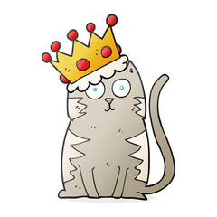 cartoon cat with crown