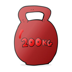 cartoon 200kg kettle bell