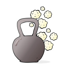 cartoon heavy kettle bell