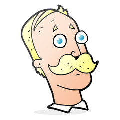 cartoon man with mustache