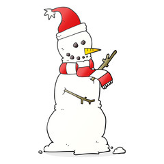 cartoon snowman
