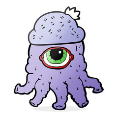 cartoon alien wearing hat