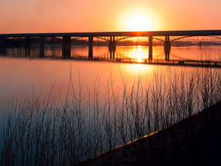 Fototapeta na wymiar Sunset on the River