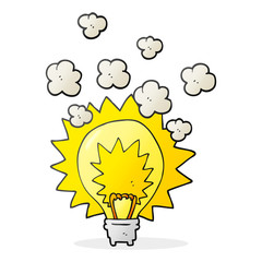 cartoon light bulb shining