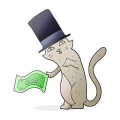cartoon rich cat