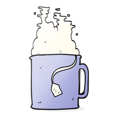 cartoon mug of tea