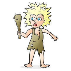cartoon cave woman
