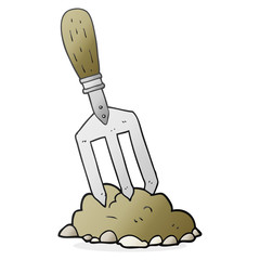 cartoon garden fork