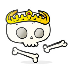 cartoon skull wearing tiara