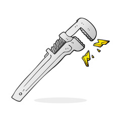 cartoon adjustable wrench