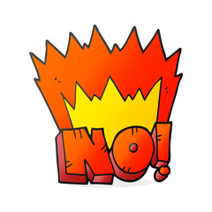 cartoon NO! shout