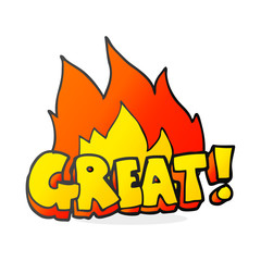 GREAT! cartoon symbol
