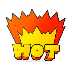 cartoon word hot