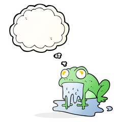 thought bubble cartoon gross little frog