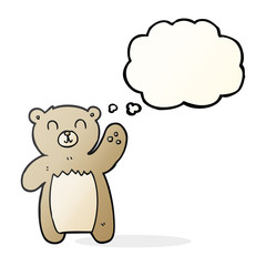 thought bubble cartoon teddy bear