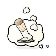 thought bubble cartoon cigarette