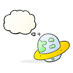 thought bubble cartoon planet