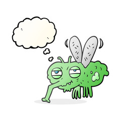 thought bubble cartoon fly