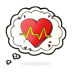 thought bubble cartoon heart rate