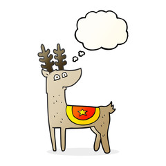 thought bubble cartoon reindeer