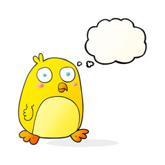 thought bubble cartoon bird