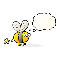 thought bubble cartoon angry bee