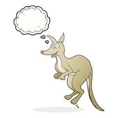 thought bubble cartoon kangaroo