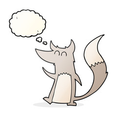 thought bubble cartoon little wolf