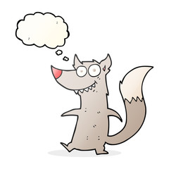 thought bubble cartoon little wolf