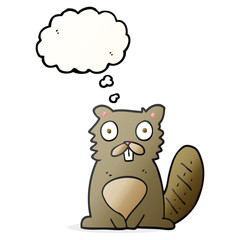 thought bubble cartoon beaver