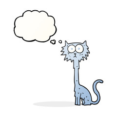 thought bubble cartoon cat
